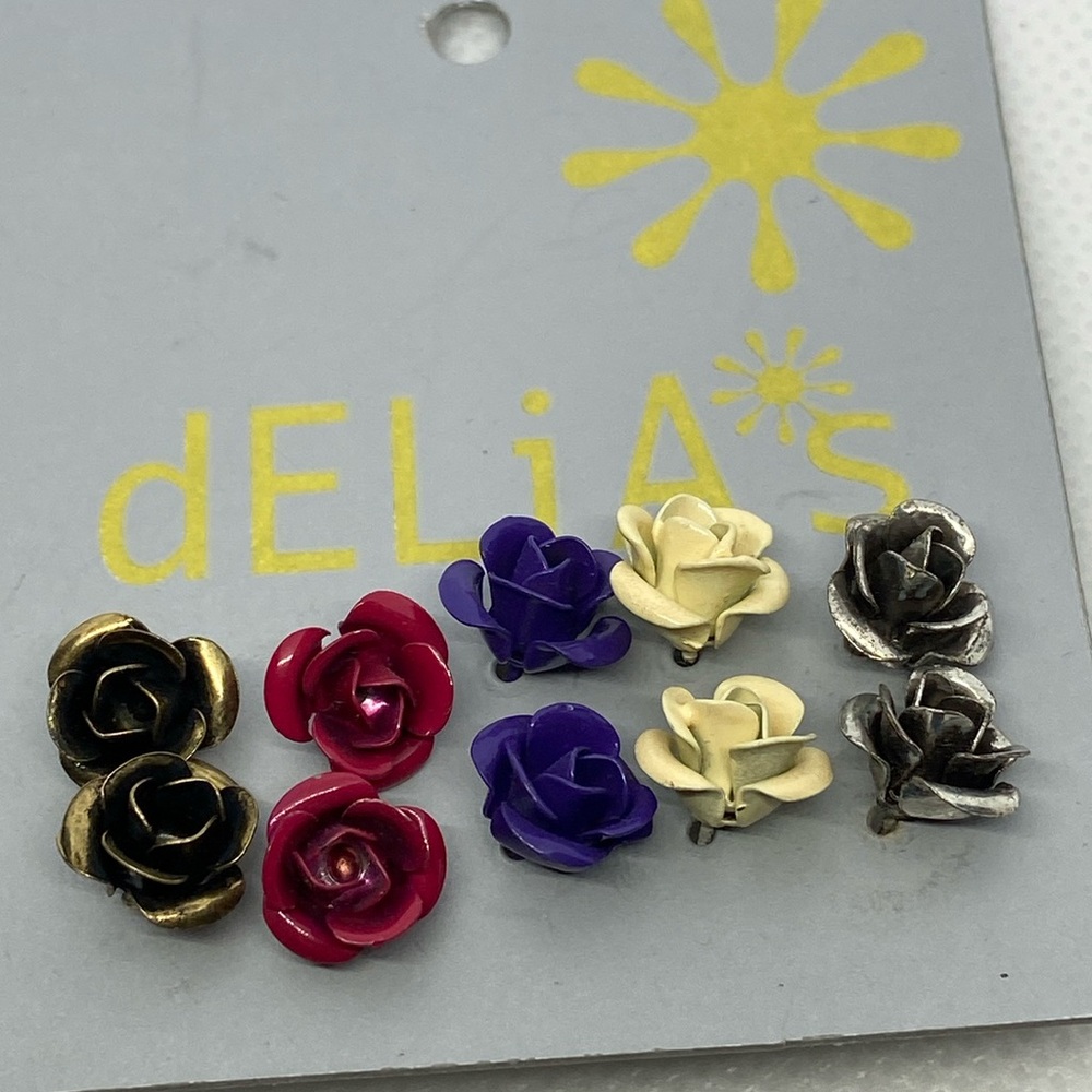 Post flower earring set- 5 pairs!